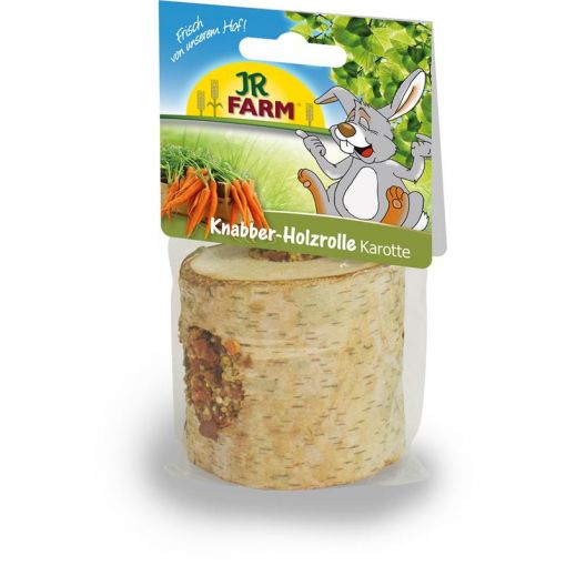 JR Farm Knabber-Holzrolle mit Karotten 150g (Menge: 5 je Bestelleinheit)