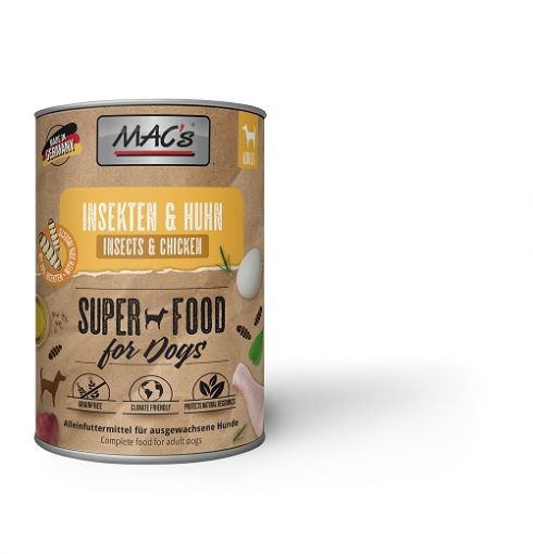 MACs Dog Insekten & Huhn 400g (Menge: 6 je Bestelleinheit)