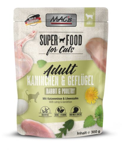 MACs Cat Pouch Kaninchen & Geflügel 300g (Menge: 6 je Bestelleinheit)