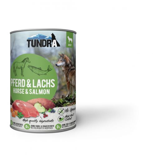 Tundra Dog Dose Pferd & Lachs 400g (Menge: 6 je Bestelleinheit)