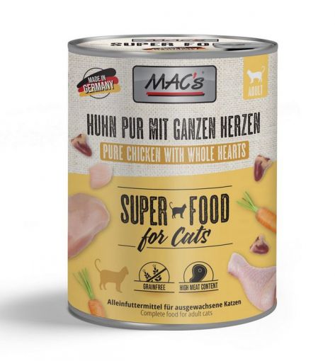 MACs Cat Huhn Pur mit ganzen Herzen 800g (Menge: 6 je Bestelleinheit)