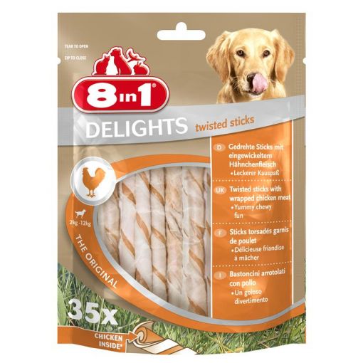 8in1 Delights Twisted Sticks Chicken 35 Stück