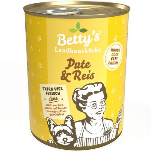 Bettys Landhausküche Hund Dose Pute & Reis 400 g (Menge: 6 je Bestelleinheit)