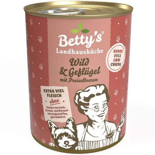 Bettys Landhausküche Hund Dose Wild & Geflügel 400 g (Menge: 6 je Bestelleinheit)