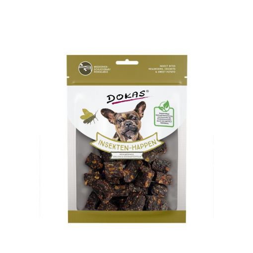 Dokas Dog Insekten-Happen Mehlwürmer, Grillen, Süßkartoffel 100 g (Menge: 10 je Bestelleinheit)