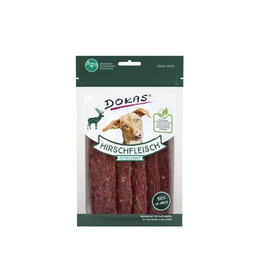 Dokas Dog Hirschfleisch getrocknet 60g (Menge: 12 je Bestelleinheit)