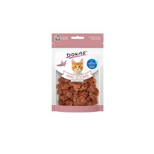 Dokas Cat Mini-Steaks Huhn & Fisch 25g (Menge: 10 je Bestelleinheit)