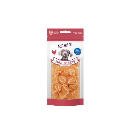 Dokas Dog Mini Steaks Hühnerbrust 50g (Menge: 12 je Bestelleinheit)