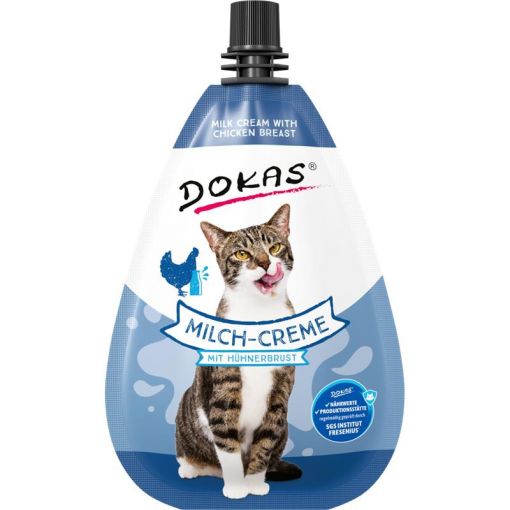 Dokas Cat Milch-Creme mit Hühnerbrust 80g (Menge: 8 je Bestelleinheit)