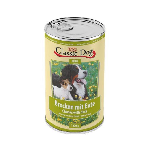 Classic Dog Dose Brocken mit Ente 1230g (Menge: 12 je Bestelleinheit)