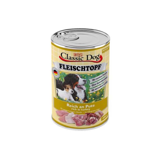 Classic Dog Dose Adult Fleischtopf Pur Reich an Pute 400g (Menge: 6 je Bestelleinheit)