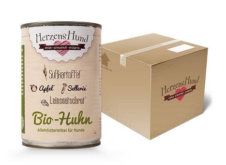 Herzenshund Bio Huhn mit Bio Gemüse 400g (Menge: 12 je Bestelleinheit)