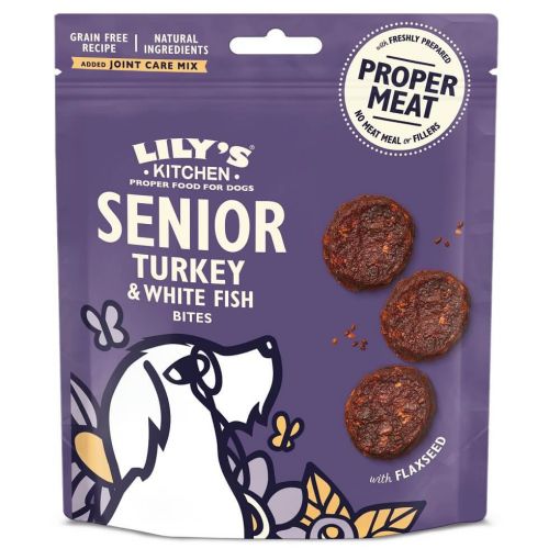 Lilys Kitchen Dog Turkey & White Fish Bites for Senior Dogs 70g (Menge: 8 je Bestelleinheit)