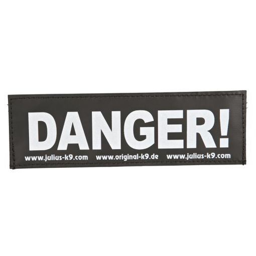 Julius-K9 Klettsticker L Danger!