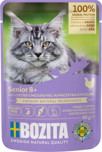 Bozita Senior 8+ Häppchen in Sauce mit viel Huhn 85 g (Menge: 12 je Bestelleinheit)