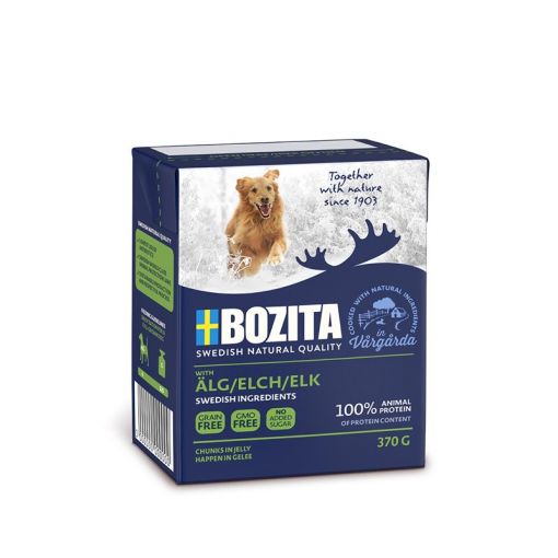 Bozita Tetrapack Happen in Gelee Elch 370 g (Menge: 6 je Bestelleinheit)