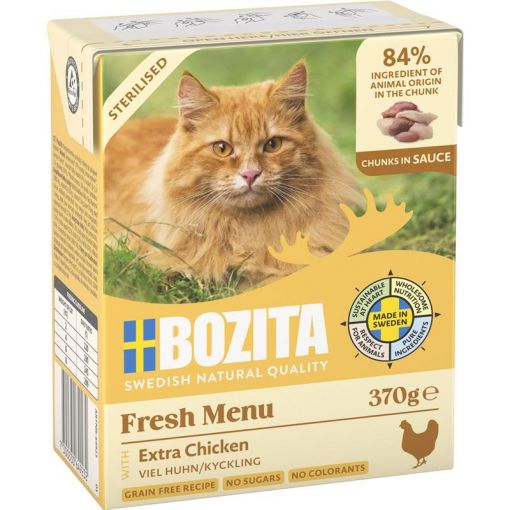 Bozita Sterilised Häppchen in Sauce mit viel Huhn 370 g (Menge: 6 je Bestelleinheit)