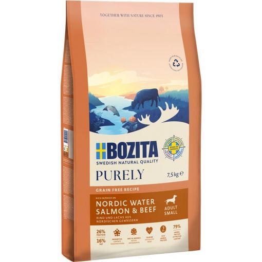 Bozita Purely Adult Small mit Lachs & Rind getreidefrei 7,5 kg