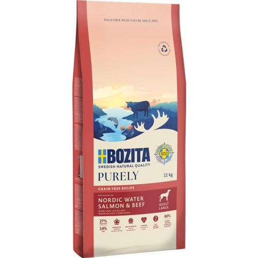 Bozita Purely Adult Large mit Lachs & Rind getreidefrei 11 kg