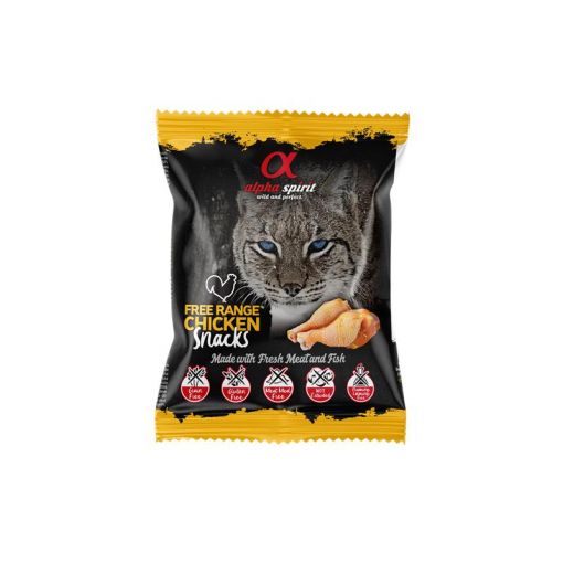 alpha spirit Cat Snack gewürfelt Huhn 50g