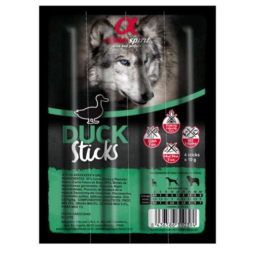 alpha spirit Dog Stick Ente 4er Pack