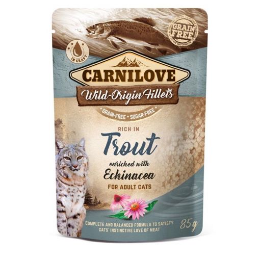 Carnilove Cat Pouch Trout with Echinacea 85g (Menge: 24 je Bestelleinheit)