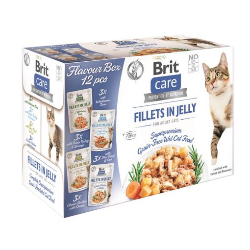 Brit Care Cat Flavour Box Fillets in Jelly 12x85 g