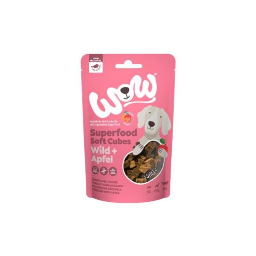 Wow Dog Superfood Soft Cubes Wild mit Apfel 150g