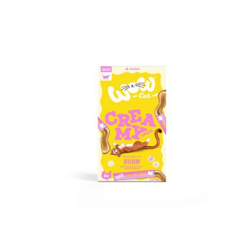 Wow Cat Creamy Snack mit Huhn 5x15g